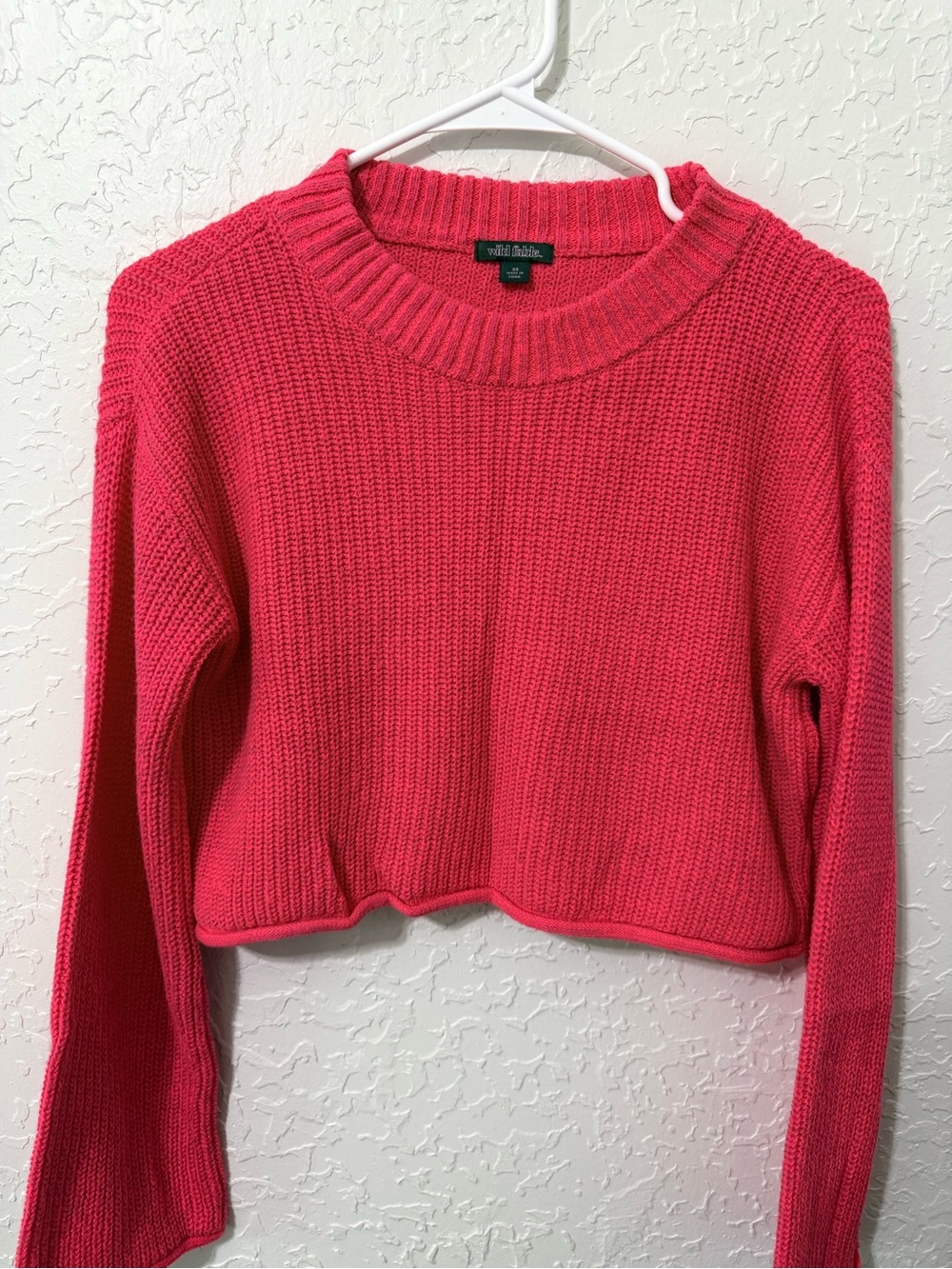 wild fable Hot Pink Ribbed Knit Sweater